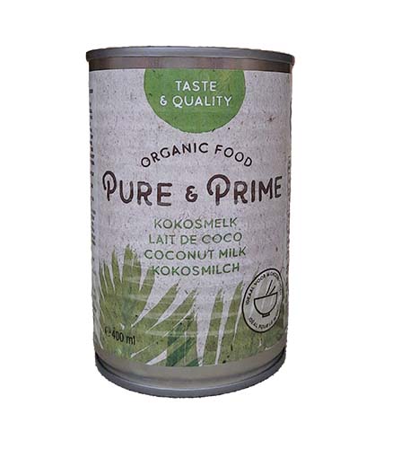 Pure & Prime Kokosmelk zonder guargom bio & glutenvrij 400ml